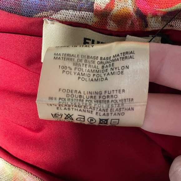 Jean Paul Gaultier Dress Fuzzi Rose Print Knotted Front Mesh Made in Italy Small - Picture 8 of 9